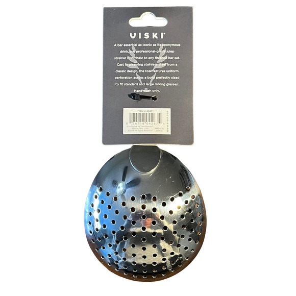 Viski Professional Stainless Steel‎ Julep Strainer- Cocktail Mixing Bar Tool - Picture 2 of 4